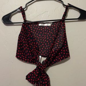 Crop tie up heart top from Planet Blue!